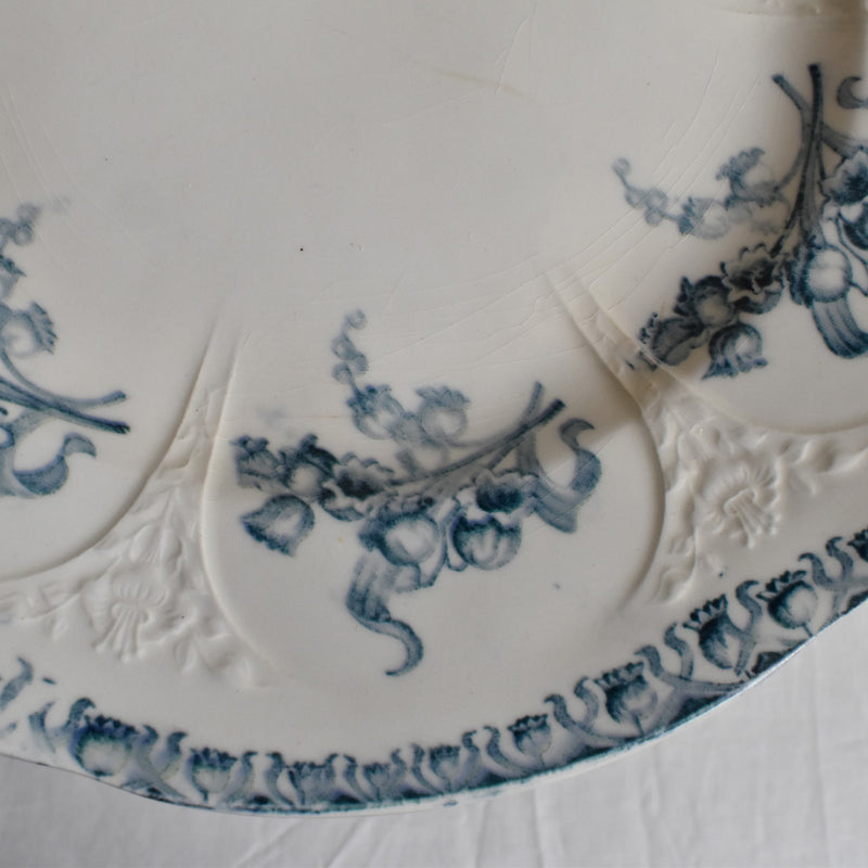 Antique Dessert Plate, Longwy Muguet (Lily of the Valley) E