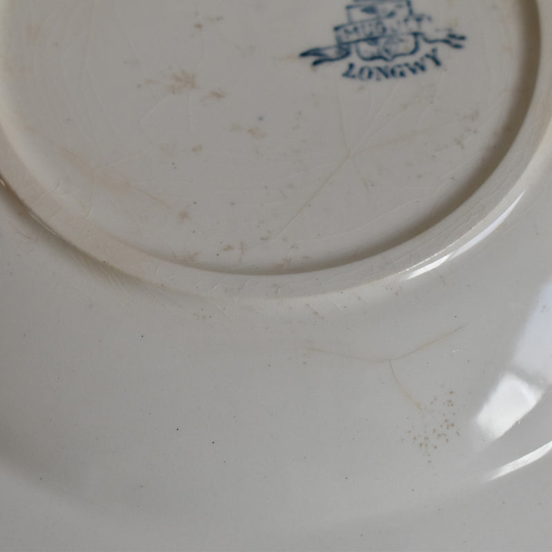 Antique Deep Plate, Longwy Muguet (Lily of the Valley) A
