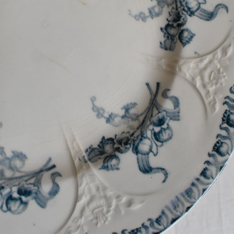 Antique Dessert Plate, Longwy Muguet (Lily of the Valley) E