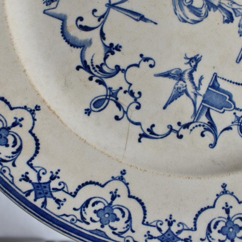 Antique Service Plate, Jules Vieillard Moustiers