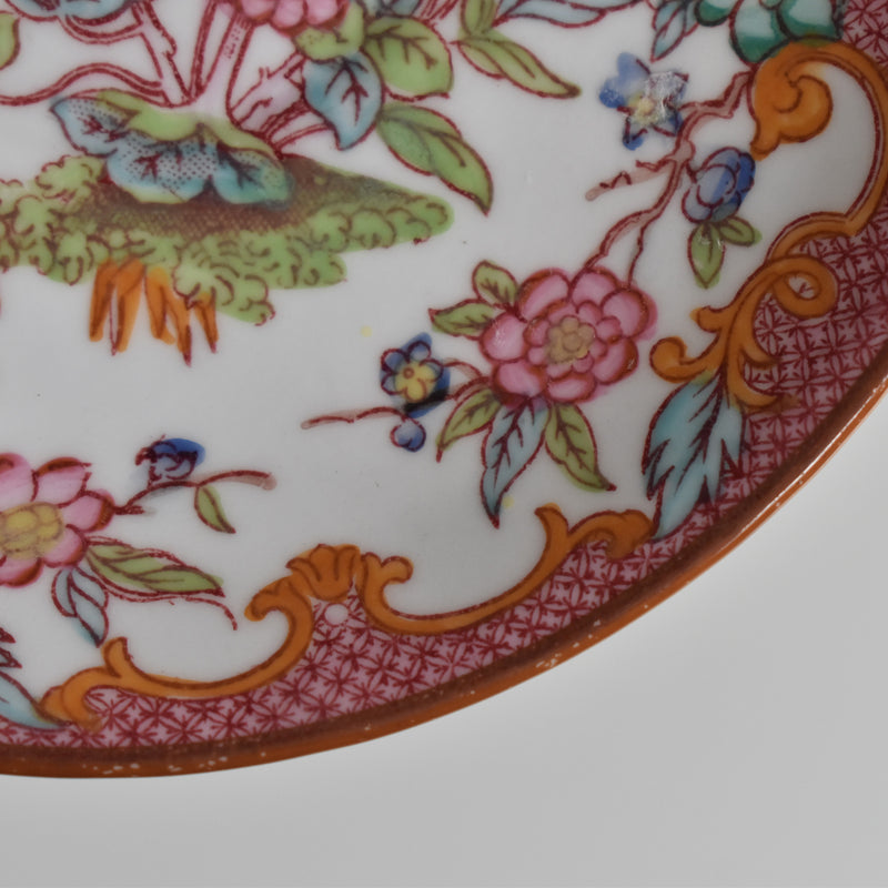 Antique Coffee Cup & Saucer, Sarreguemines Minton 216 D