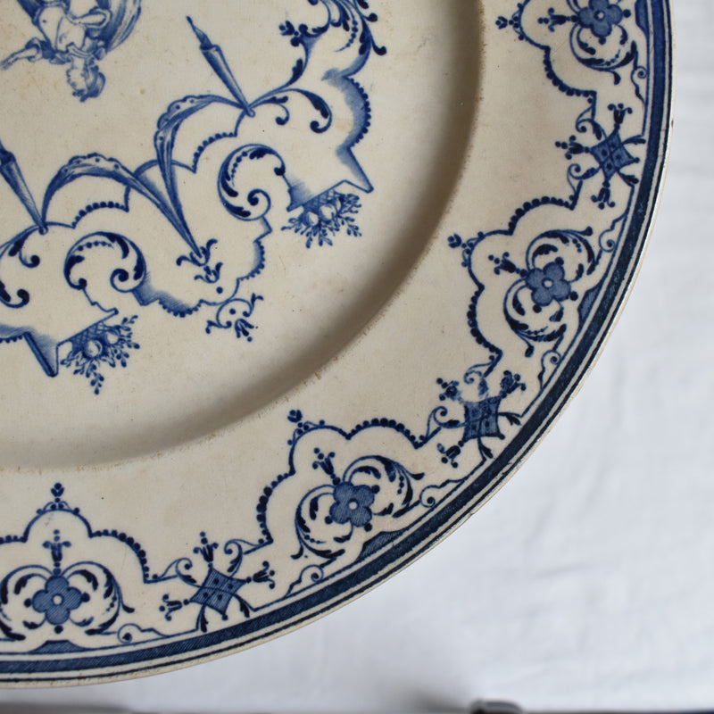 Antique Service Plate, Jules Vieillard Moustiers