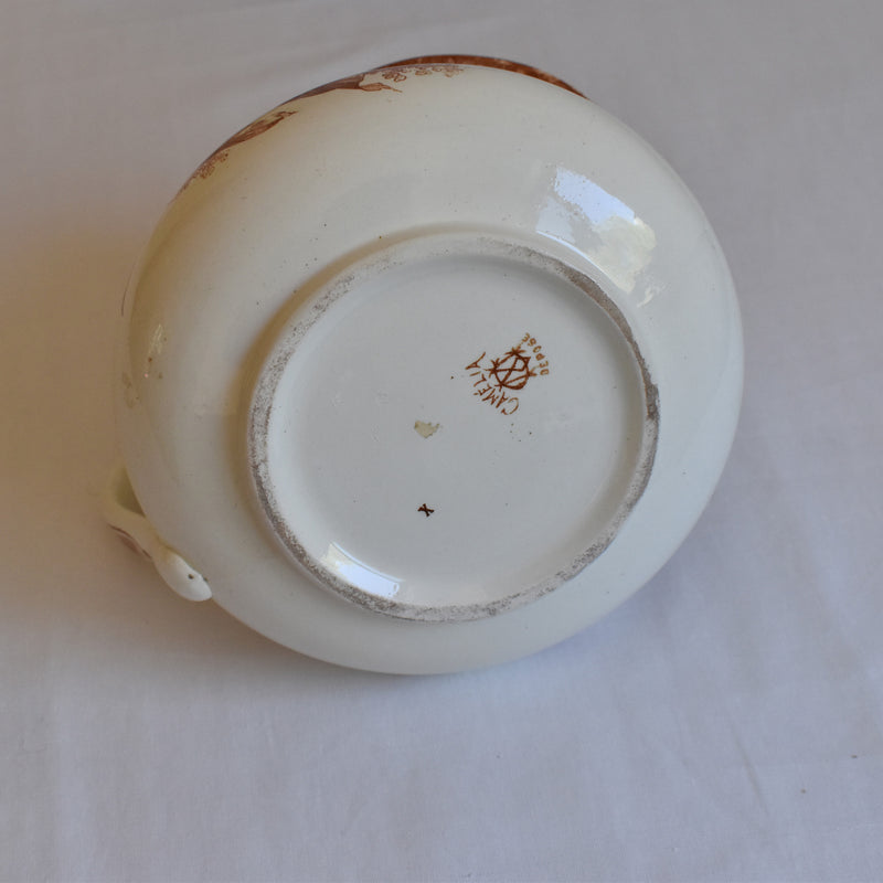 Antique Pitcher Creil et Montereau Camélia