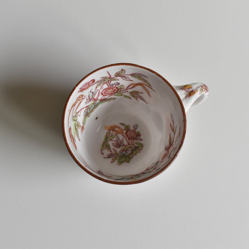 Antique Coffee Cup & Saucer, Sarreguemines Minton 216 D