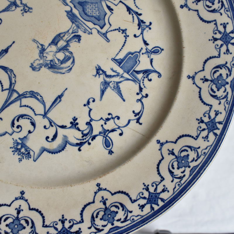 Antique Service Plate, Jules Vieillard Moustiers