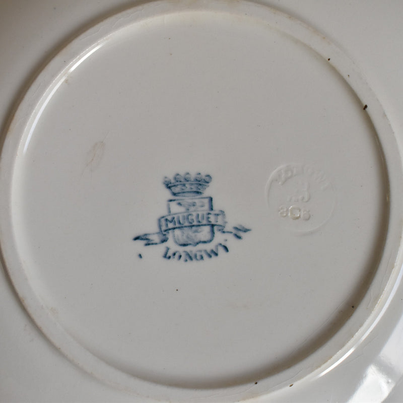 Antique Deep Dish - Longwy Muguet (Lily of the Valley) B