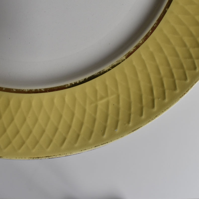 Vintage Plate, Mullardeau, Jaune