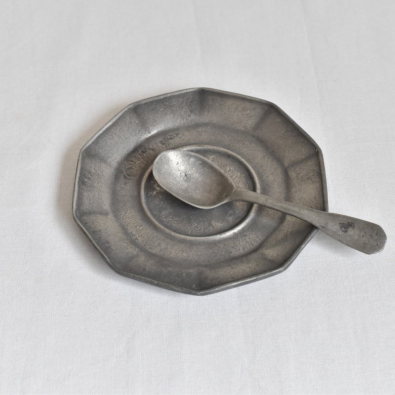 ヴィンテージピューター 小皿＆スプーン B