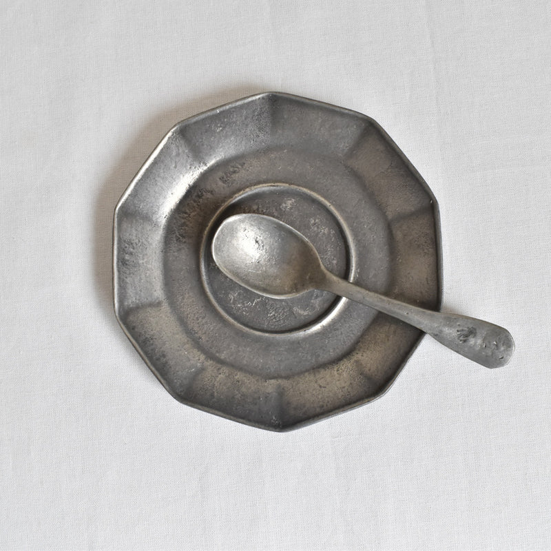 ヴィンテージピューター 小皿＆スプーン B