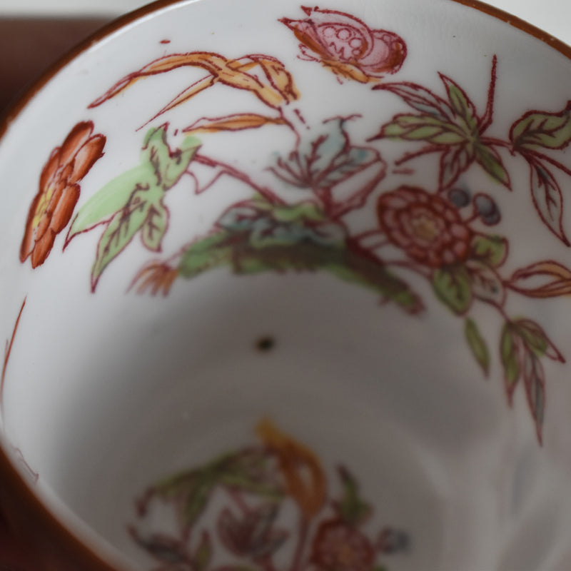 Antique Coffee Cup & Saucer, Sarreguemines Minton 216 D
