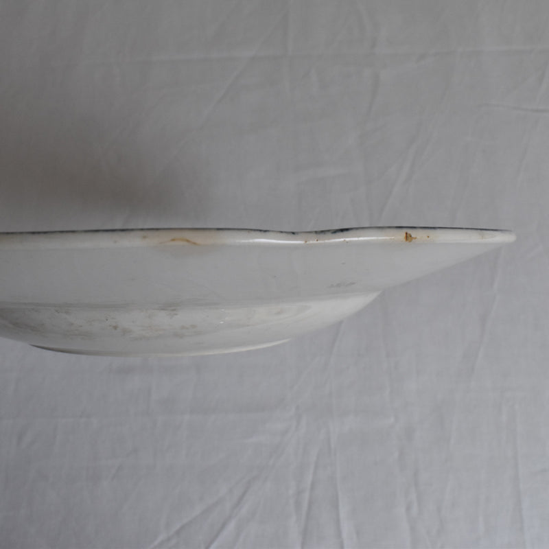 Antique Deep Plate, Longwy, Muguet (Lily of the Valley) D