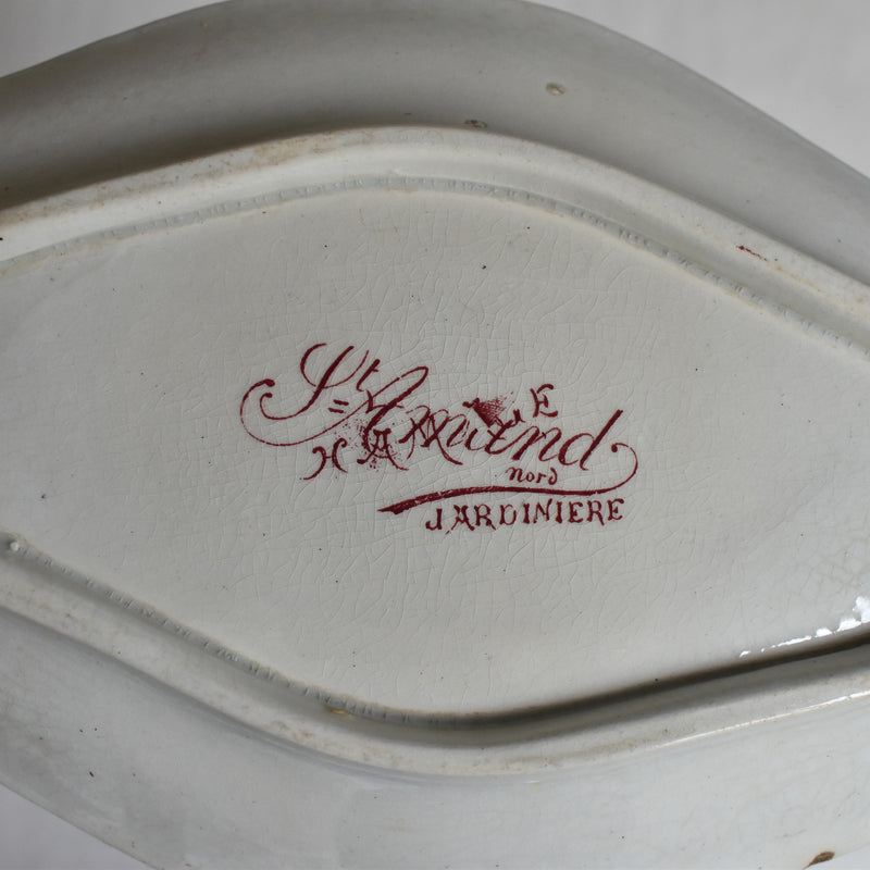 Antique Raviere Saint-Amand & Hamage Jardiniere B