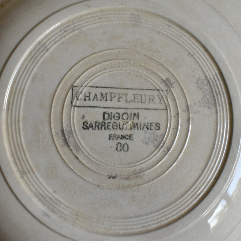 Vintage deep plate Digoin & Sarreguemines Champfleury