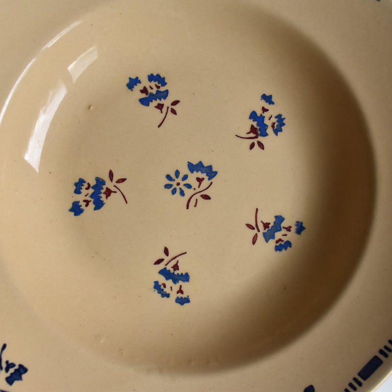 Antique Deep Plate, K&G Luneville, Flore A