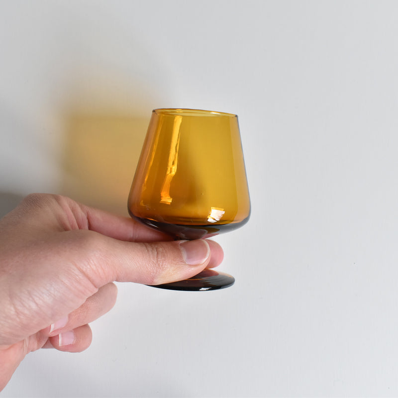 Vintage Liquor Glass Brown