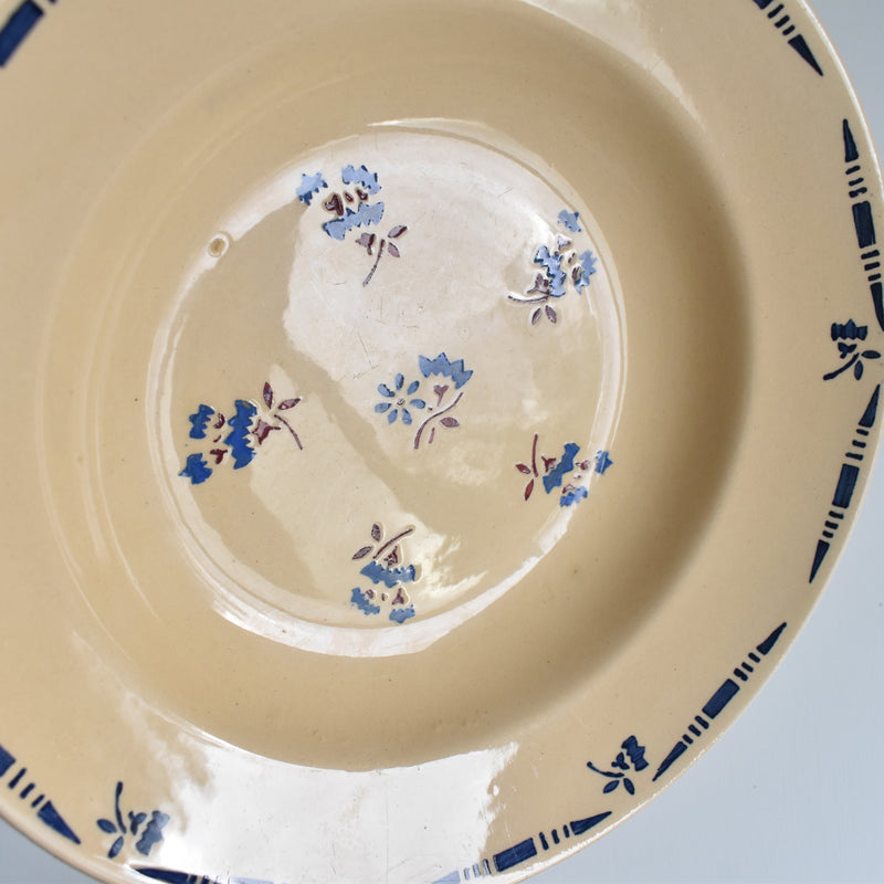 Antique Deep Plate, K&G Luneville, Flore A