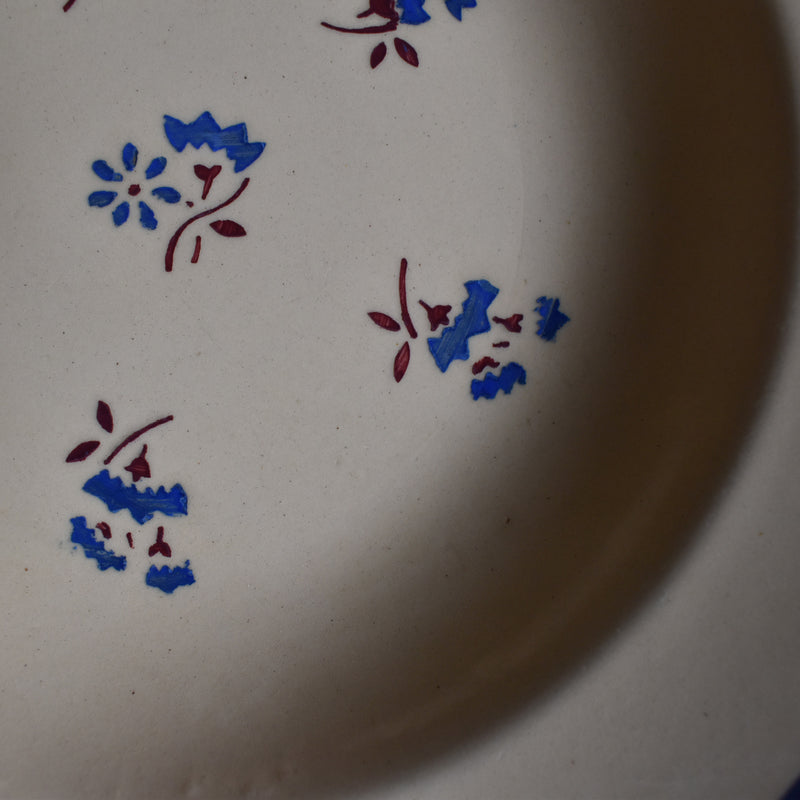Antique Deep Plate, K&G Luneville, Flore A