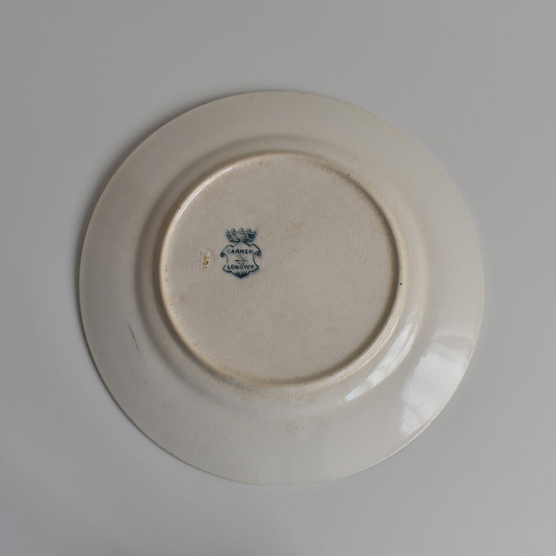 Antique Plate Longwy Carmen A