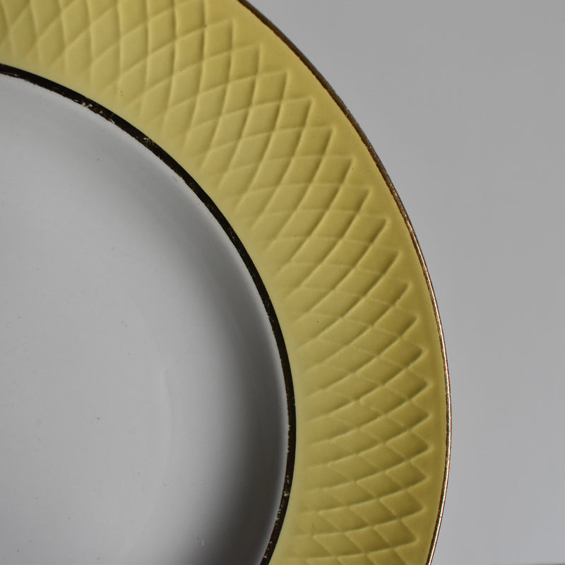 Vintage Deep Plate, Mûre et Delle, Jaune A