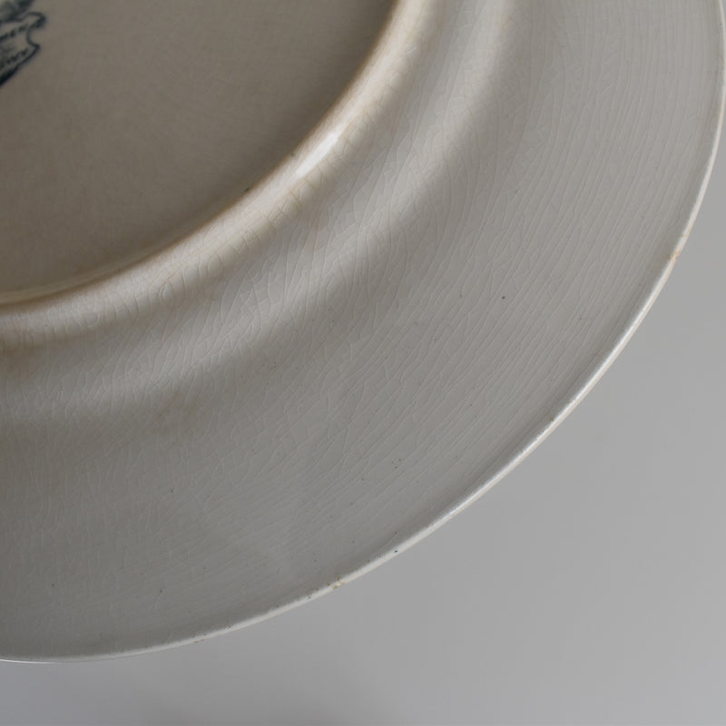 Antique Plate Longwy Carmen A