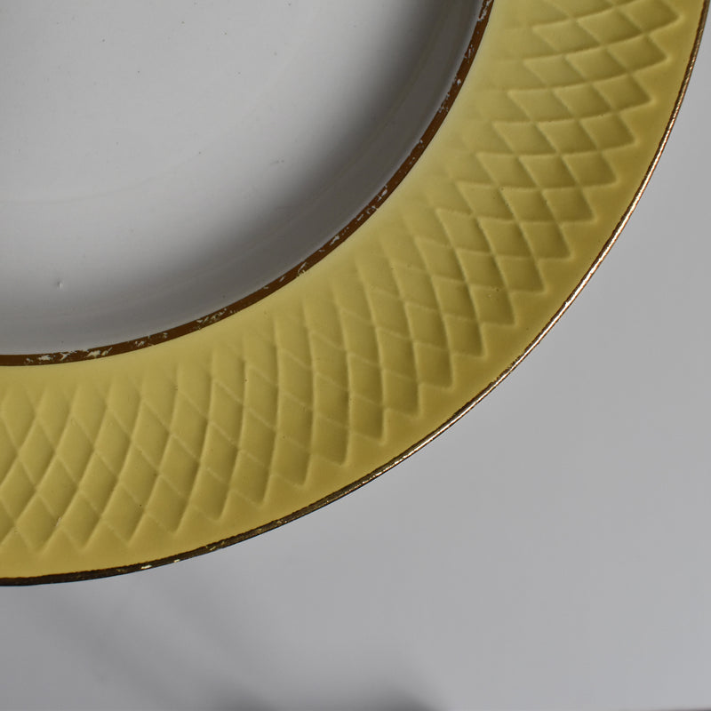 Vintage Deep Plate, Mûre et Delle, Jaune A