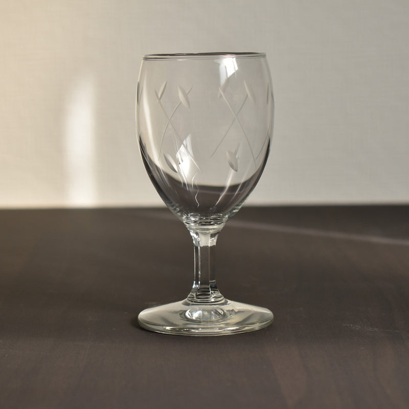 Vintage glass, stemmed, A