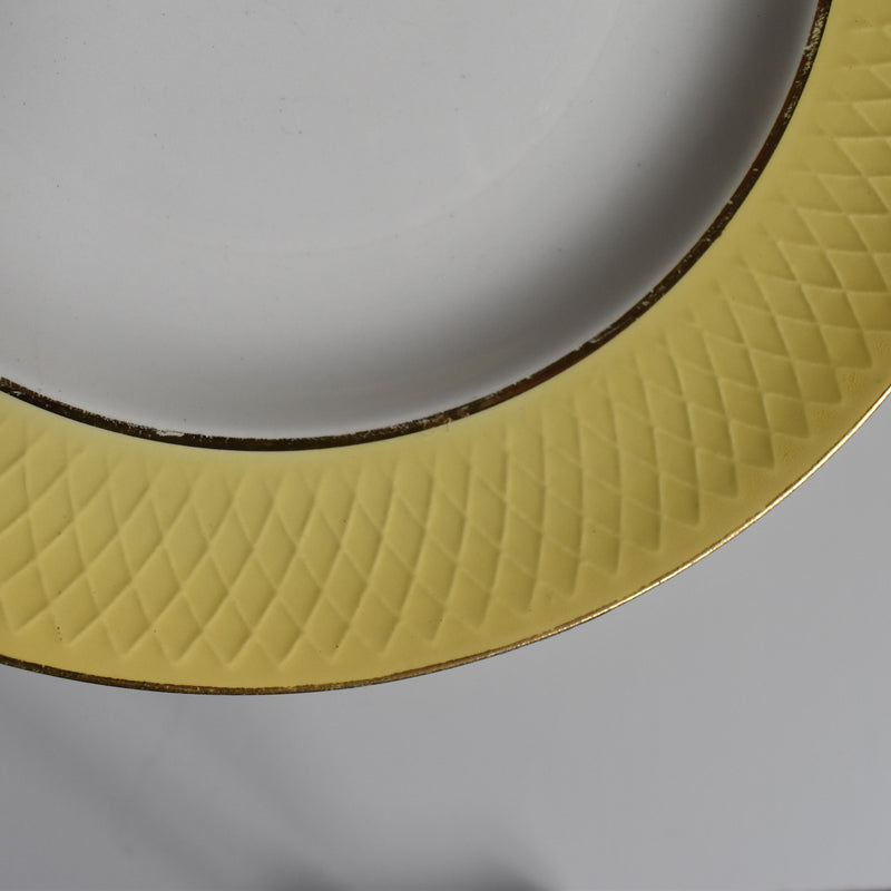 Vintage Deep Plate, Mûre et Delle, Jaune A