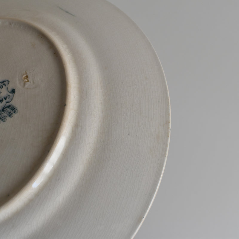 Antique Plate Longwy Carmen A