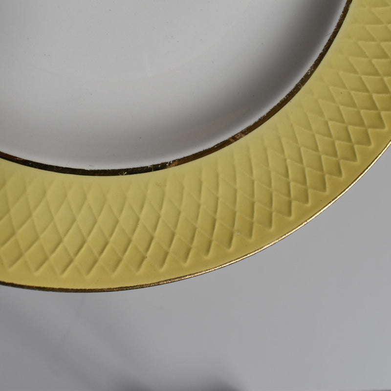 Vintage Deep Plate, Mûre et Delle, Jaune A