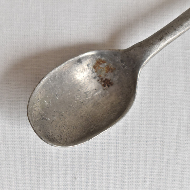 ヴィンテージピューター 小皿＆スプーン A