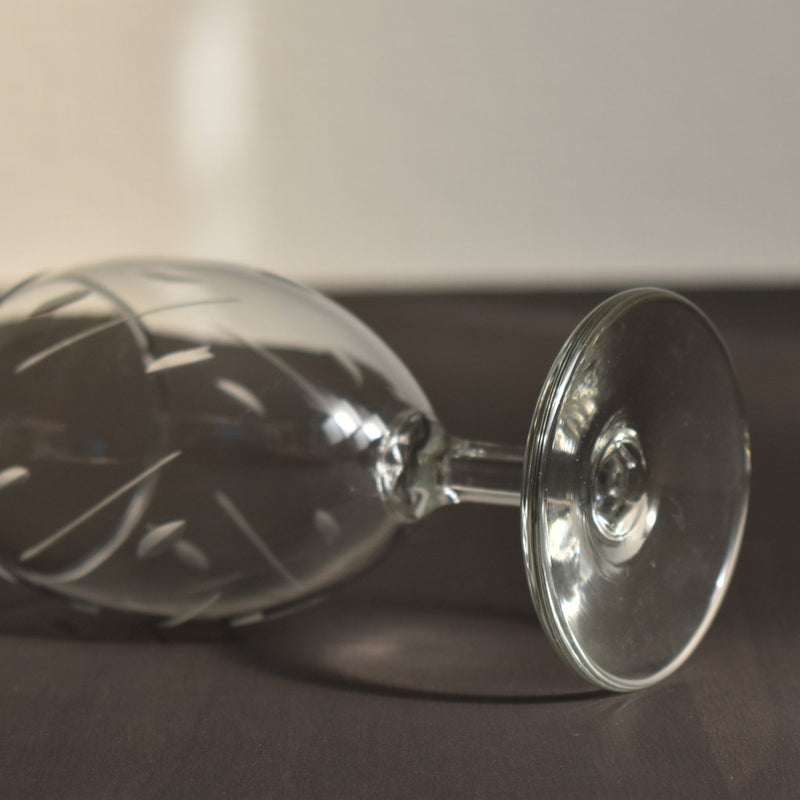 Vintage glass, stemmed, A