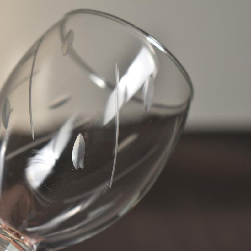 Vintage glass, stemmed, A