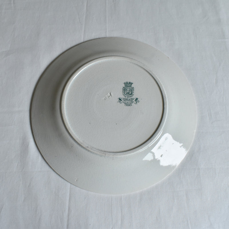 Antique Plate Gien Laurier A