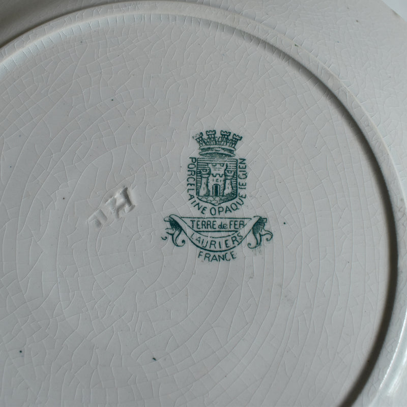 Antique Plate Gien Laurier A
