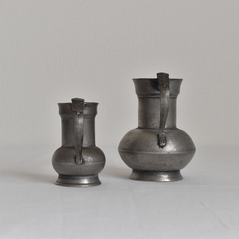 ヴィンテージピューター 計量カップ 2点セット