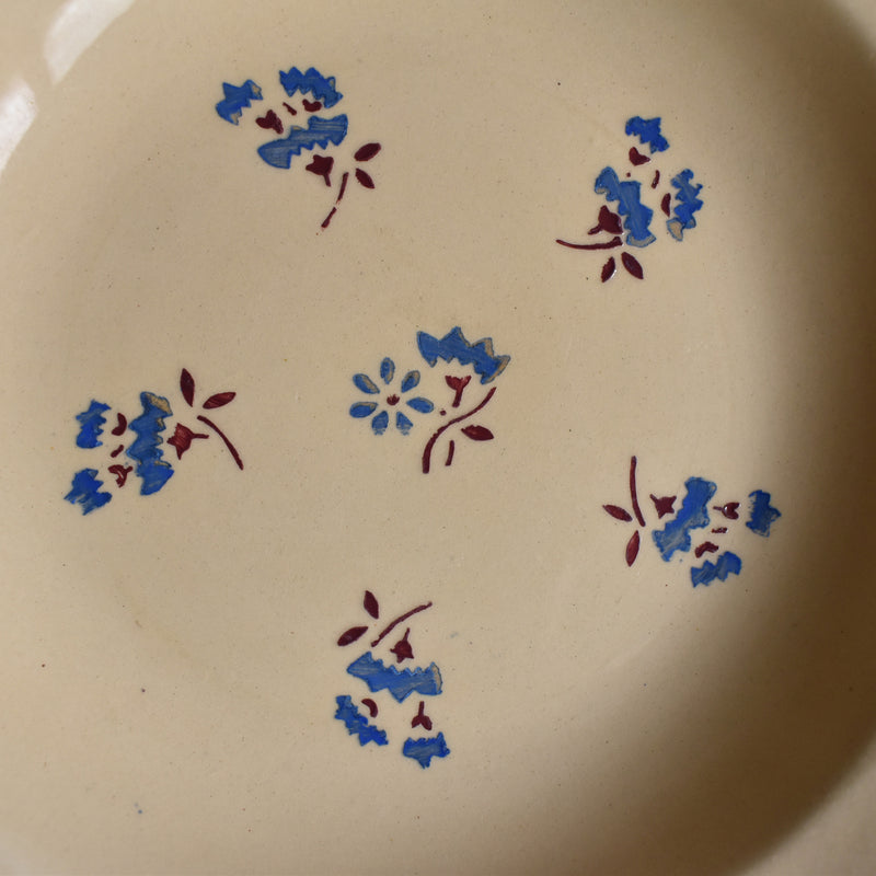 Antique deep plate, K&G Lunéville Flore B
