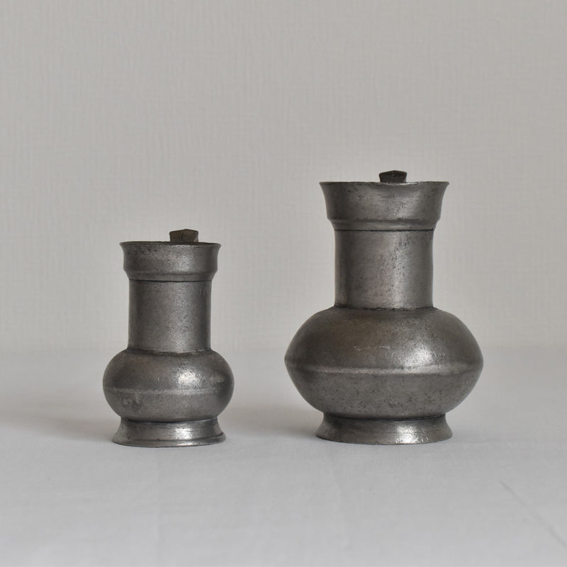 ヴィンテージピューター 計量カップ 2点セット