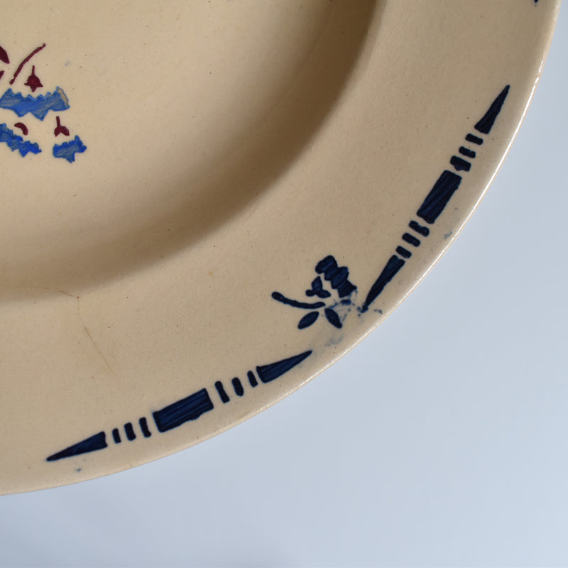 Antique deep plate, K&G Lunéville Flore B