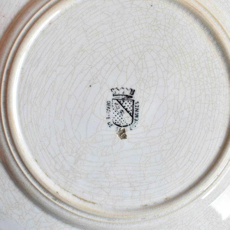 Antique Decorative Plate Sarreguemines Le Ruisseau