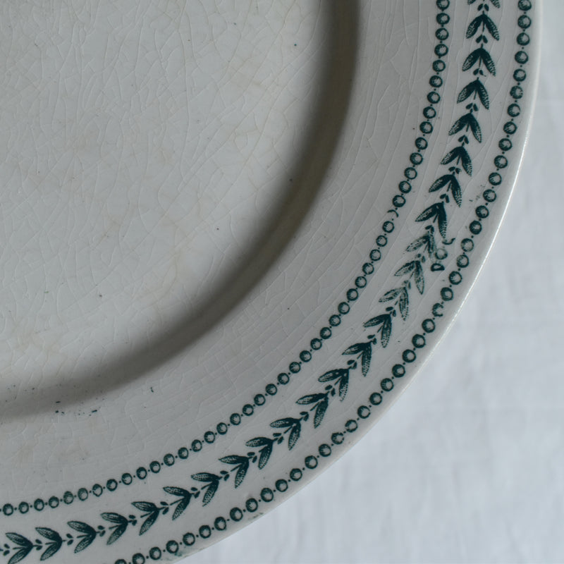 Antique Plate Gien Laurier A