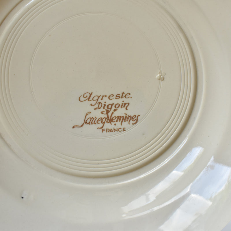 Vintage Plate 23cm (large flowers) Digoin & Sarreguemines Agreste A