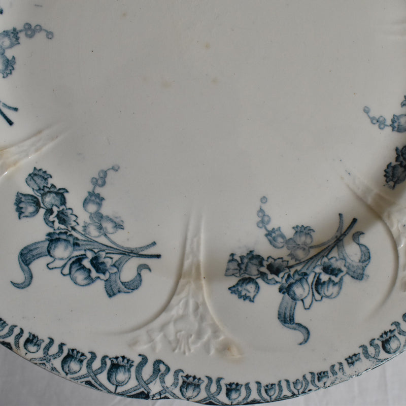 Antique Pedestal Plate Lonwy Muguet (Lily of the Valley) B