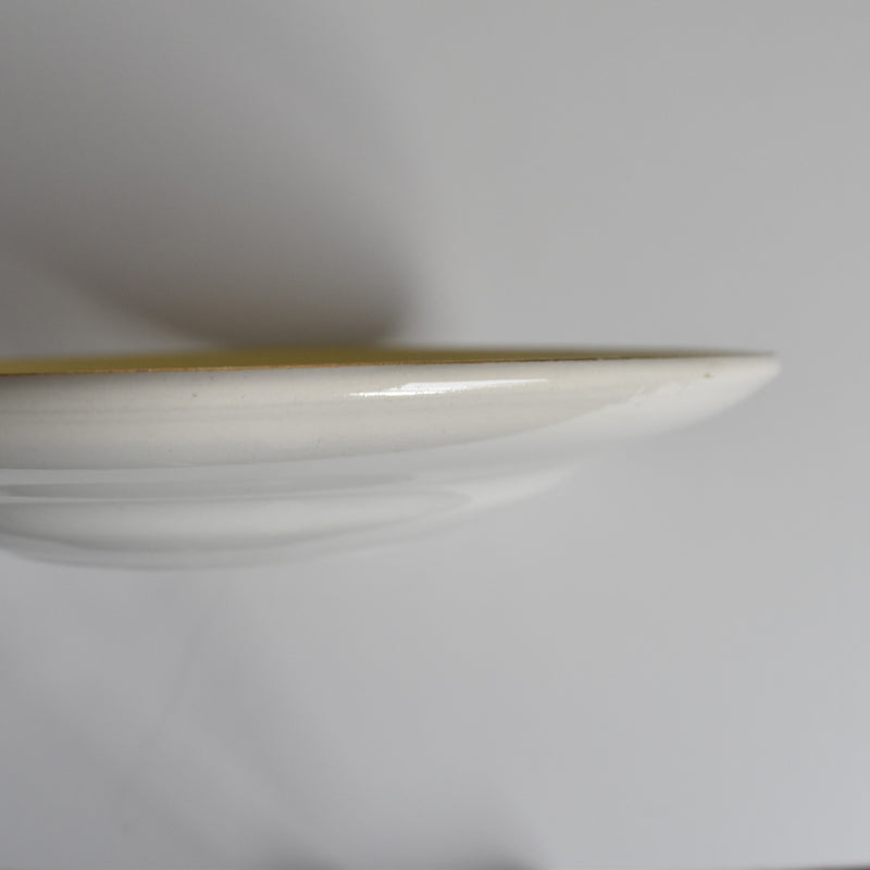 Vintage Deep Plate, Moulin des Loups, Jaune, B