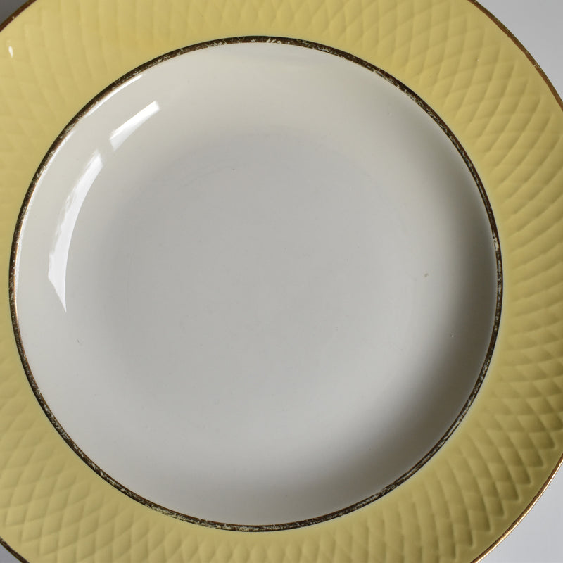 Vintage Deep Plate, Moulin des Loups, Jaune, B