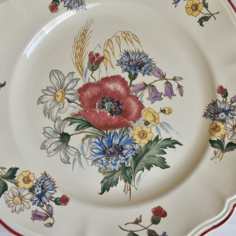 Vintage Plate 23cm (large flowers) Digoin & Sarreguemines Agreste A