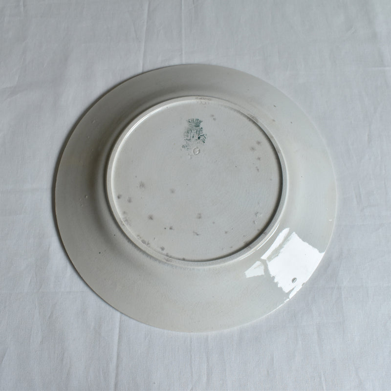 Antique Plate Gien Laurier B