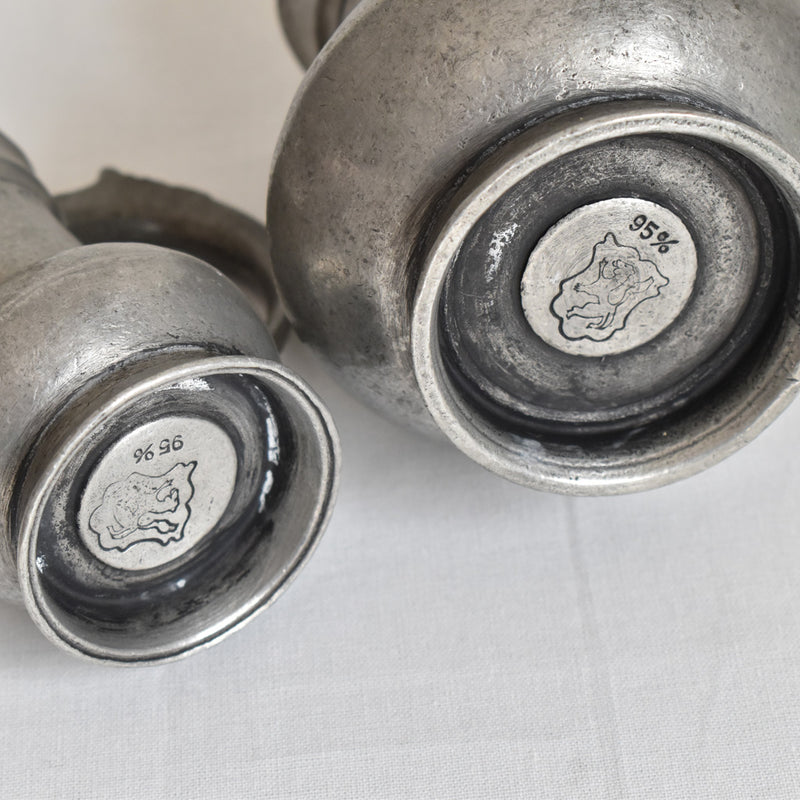 ヴィンテージピューター 計量カップ 2点セット