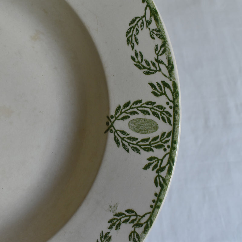 Antique Deep Plate U&C Sarreguemines Arcole