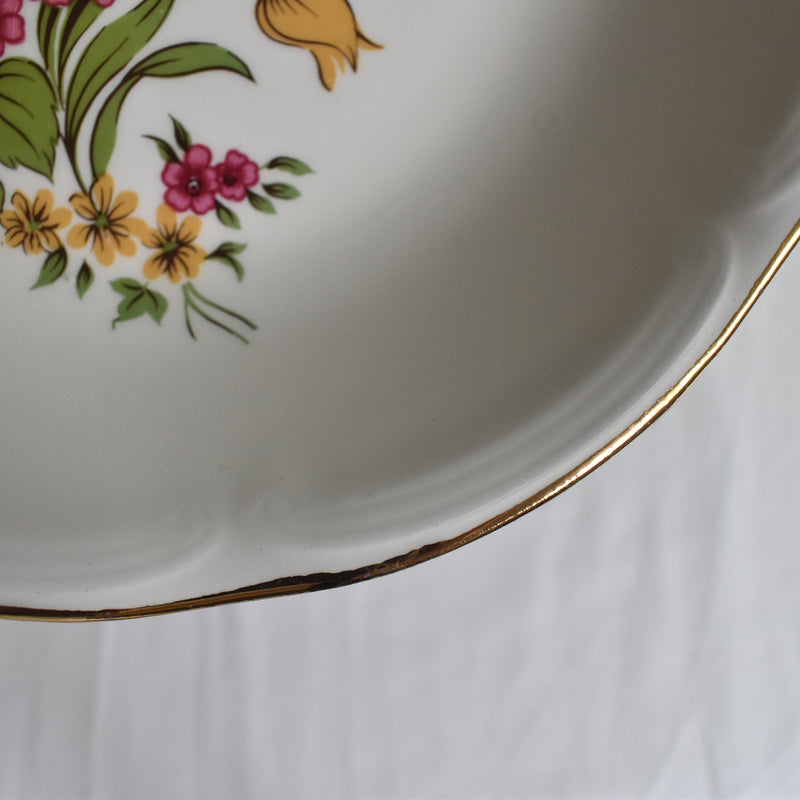 Vintage Deep Plate Gien Floréal A