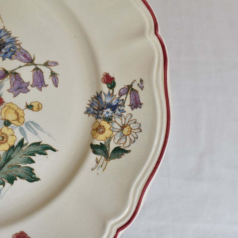 Vintage Plate 23cm (large flowers) Digoin & Sarreguemines Agreste A